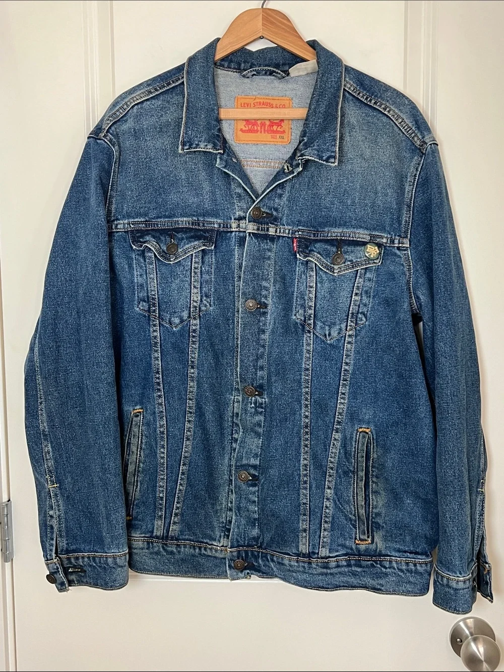 Levi's Blue Denim Jacket Portland Timbers Army Patch Men’s XXL